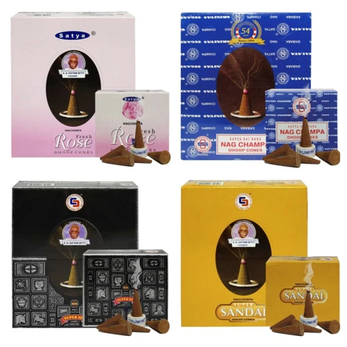 Satya Incense Cones And Trumiri Bundle Incense For Relaxation Positivity Yoga.