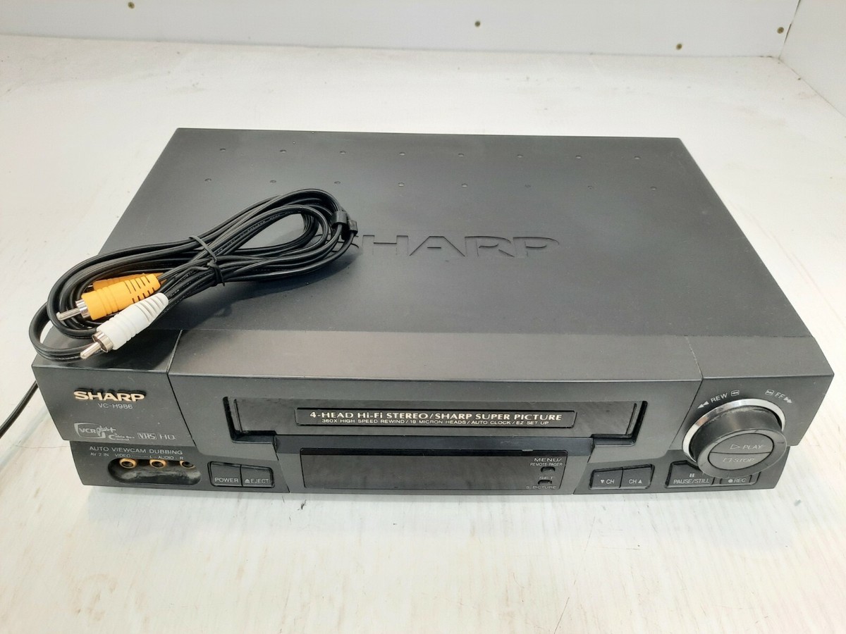 Sharp VC-H986U 4-Head Hi-Fi Stereo VHS Video Cassette Recorder