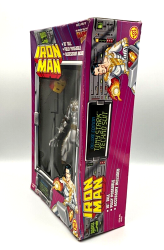 Tony Stark Techno Suit Iron Man 10" Edizione Deluxe MARVEL COMICS Toy Biz NUOVO - Foto 8 di 14