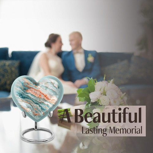 Abstract Cremation Keepsake Urn for Human Ashes Adult Male Mini Funeral - Picture 7 of 7