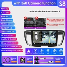 For Honda Accord 9 2013-2017 Carplay Car Stereo Radio BT5.0 8+128GB &360 camera