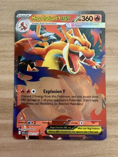 Mega Charizard Y EX – 022/217 – Ultra Rare – Ascended Heroes – Pokémon TCG – NM