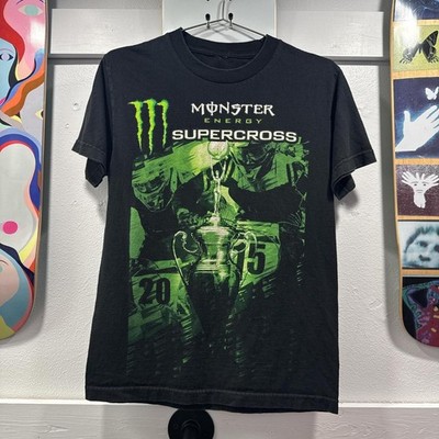 2015 Monster Energy Supercross T-Shirt Vintage Racing Motocross Graphic Tee S-5X