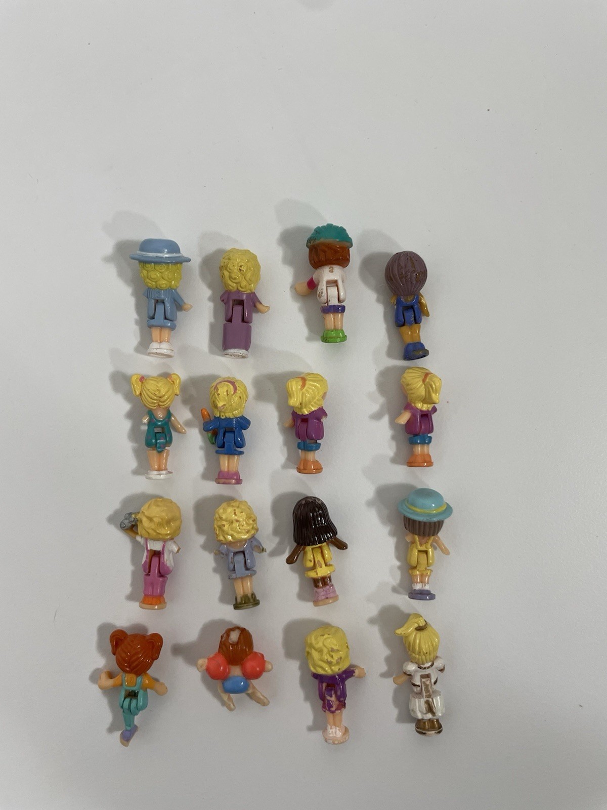 DAMAGED Vtg Polly Pocket Figure Lot Bluebird Girl Dolls Mini 1980s 1990s Compact