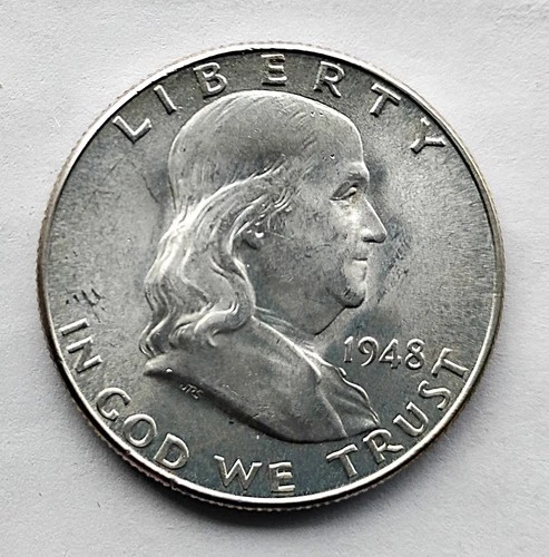 🧿1948 FRANKLIN HALF DOLLAR1.....GEM.....AU /BU.......WOW!🧿