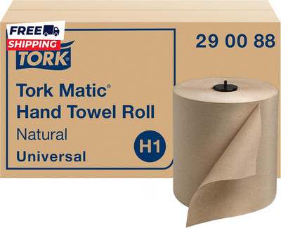 Matic Paper Hand Towel Roll Natural H1  Universal  100% Recycled Fiber  6 Rolls