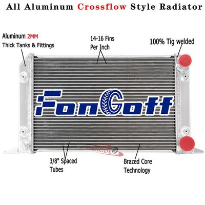 3Row Aluminum Racing Radiator Fit VW Scirocco Pro Stock Style Drag