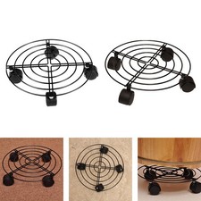 Support de jardinière en pot de fer en métal 27cm avec roues réglables
