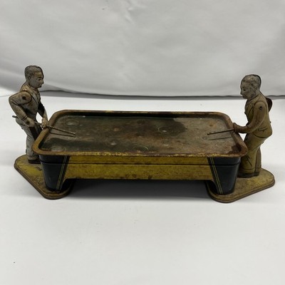 Vintage Wind-Up Tin Litho Toy Pool Table - Ranger Steel Products Corp - 1930 s