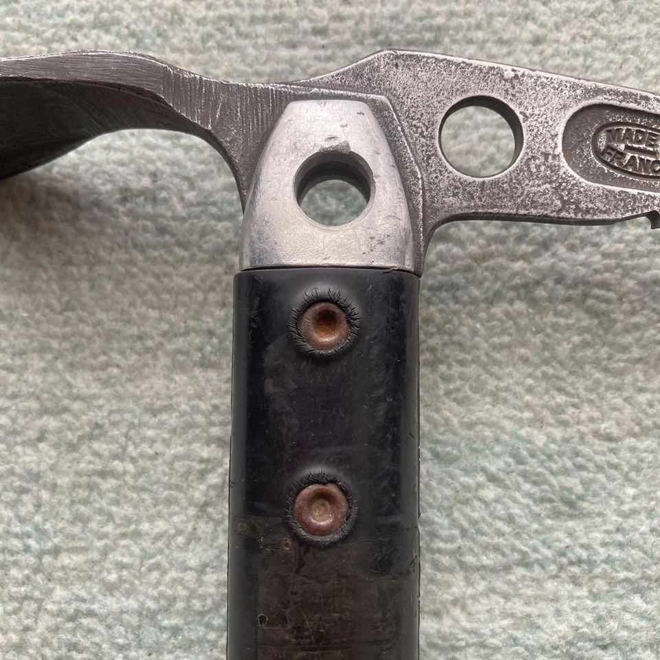 Hacha de hielo vintage Simond Chamonix 53 cm hecha en Francia herramienta de montañismo #1910 Foto 3 de 4