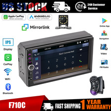 2DIN Double 7  Touchscreen Car Stereo with Bluetooth, GPS Apple/Android CarPlay