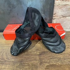 NIB Capezio FF01 Freeform Stretch Leather Split Sole Size 7.5 Medium Black