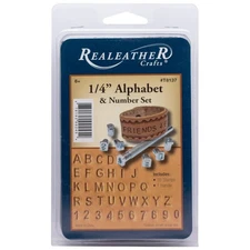 Realeather Crafts Alphabet and Number Stamp Set 0.7 H x 6.7 L x 4.0 W