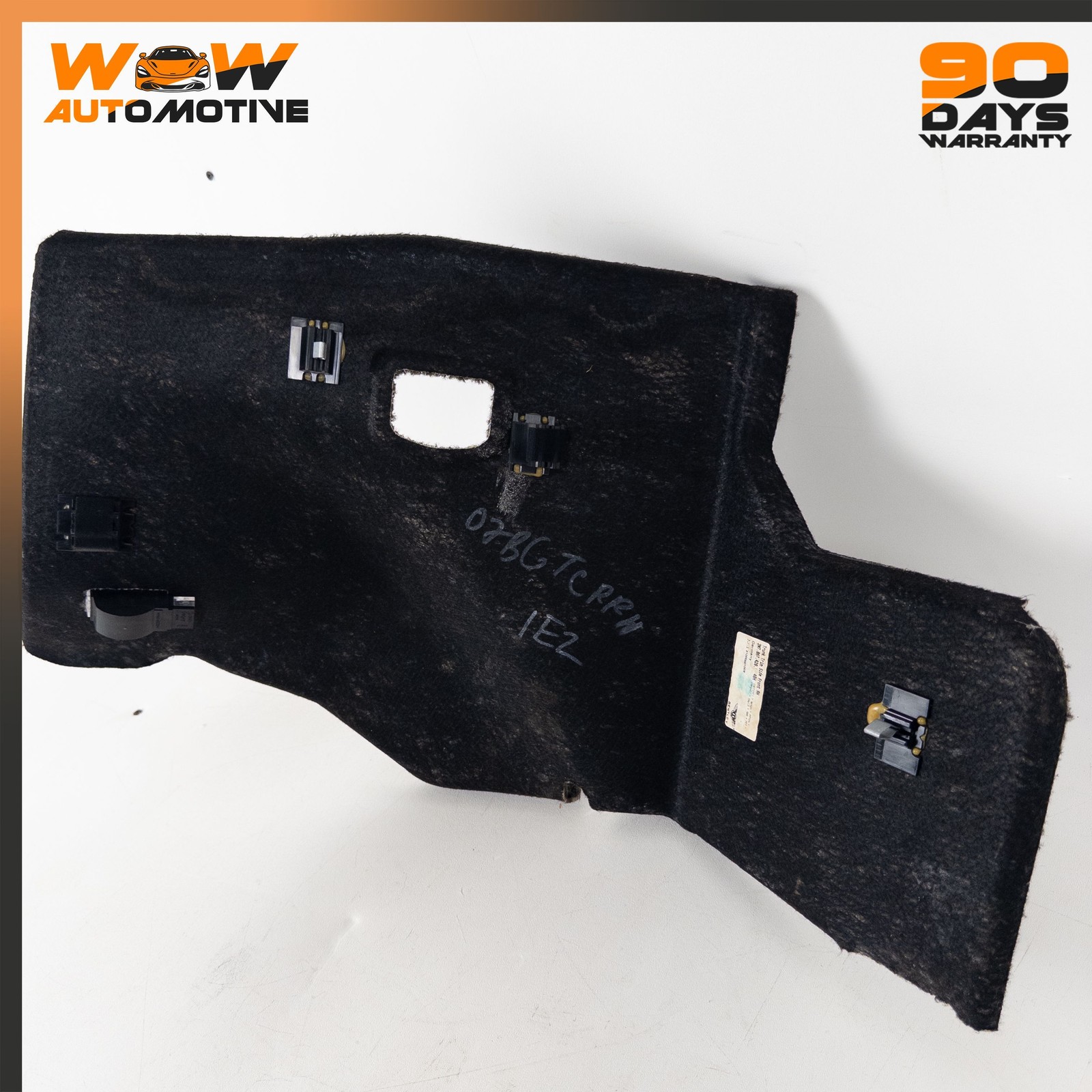 07-13 BENTLEY CONTINENTAL GTC REAR RIGHT INSIDE TRUNK PANEL CARPET COVER OEM