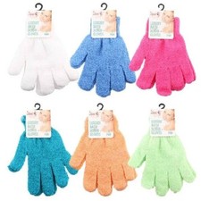 Luxury Bath Exfoliating Mitts Scrub Gloves: 1 Pair