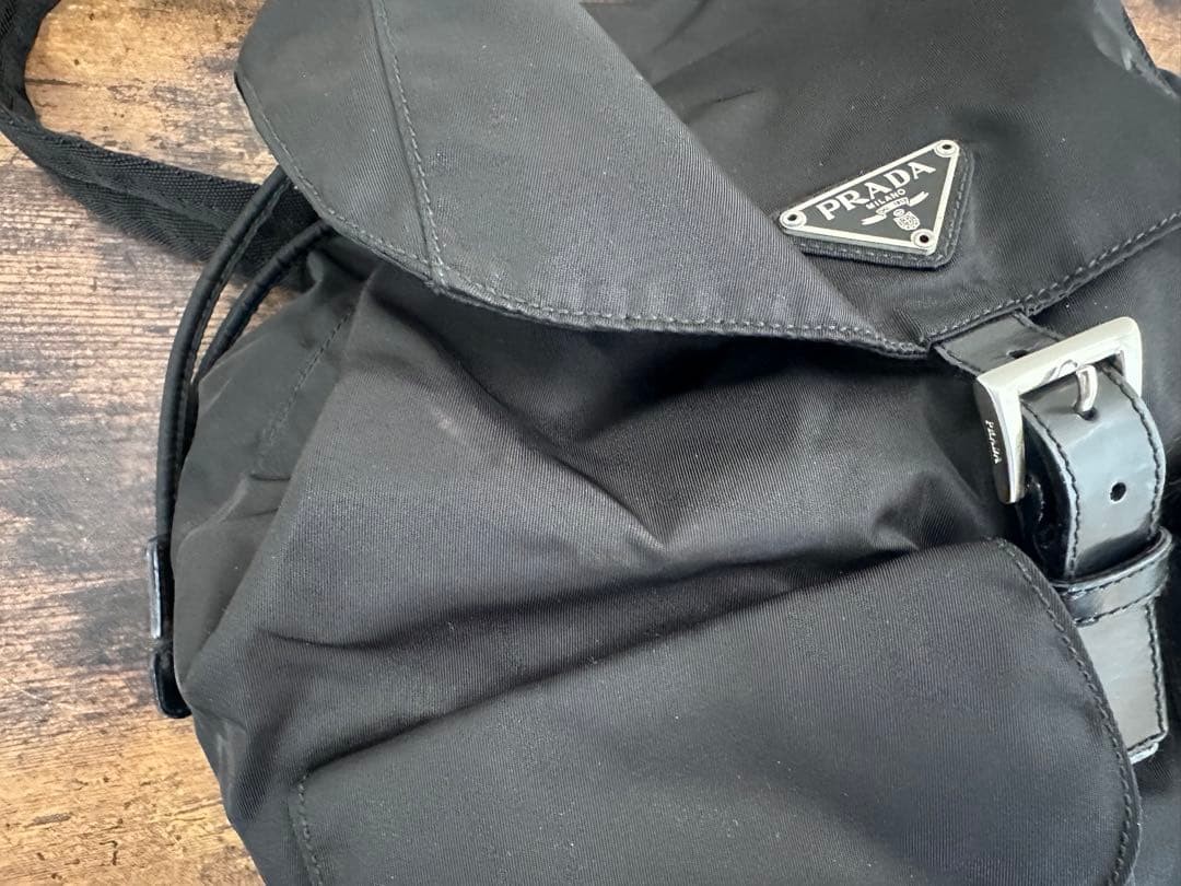 Prada Nylon Backpack Black Lightweight School Wor… - image 7