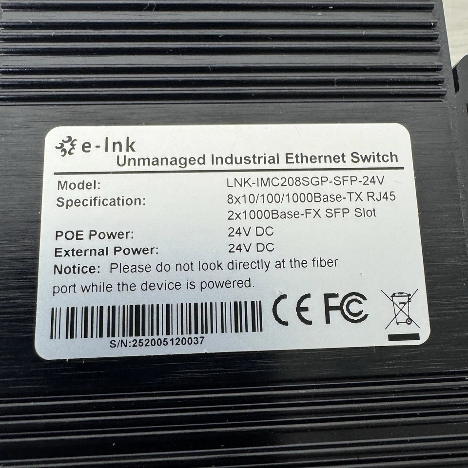 Industrial Passive 24V 8 Ports PoE Switch with 2 SFP Slot, 10/100/1000Mbps Gi... - Image 2 of 4