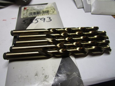 23/64'' 135 Degree Split Point M42 Cobalt Jobber Length Drill Bit QTY 5