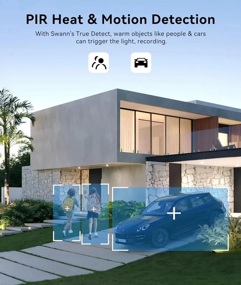 Swann Master Series Home 8 canales 4 cámaras 4K UHD interior/exterior PoE con cable, Foto 4 de 4