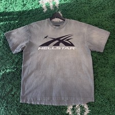 Size 3XL Men s Hellstar Gray Graphic Logo Cot...