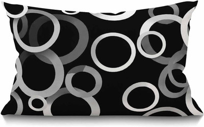 Black Circle Pillow Covers White Gray and Black Circle Cotton Linen Throw Lumbar