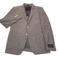 John Varvatos Jersey Flannel Varick Sport Coat Mens 38R Oatmeal Blazer Jacket