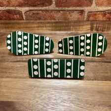 Vintage New Years Tin Litho Ratchet Noisemaker Celebrate set 3 lot green