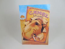 plaque aluminium relief 3D publicitaire 40 cm X 28 cm cigarette camel vintage 90