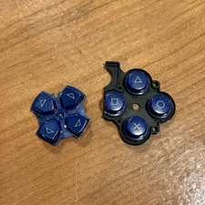 Official OEM BLUE Sony PSP 2000 Button Rubber  Dpad Set Replacement Part