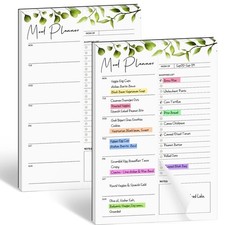 Magnetic Meal Planner For Fridge, 2 Pcs Weekly Menu Planner, Shopping List