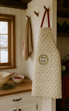 Merry and Bright Festive Robin Design 100% Cotton Aprons Christmas Xmas New
