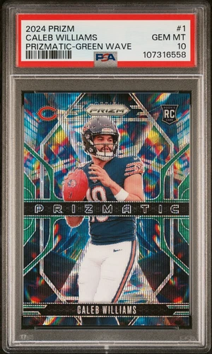 2024 PANINI PRIZM PRIZMATIC GREEN WAVE #1 CALEB WILLIAMS PSA 10