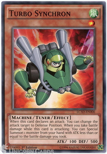 LC5D-EN006 Turbo Synchron 1st Edition Mint YuGiOh Card