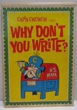 1966 Cap'n Crunch Note Pad "Why Don't You Write"