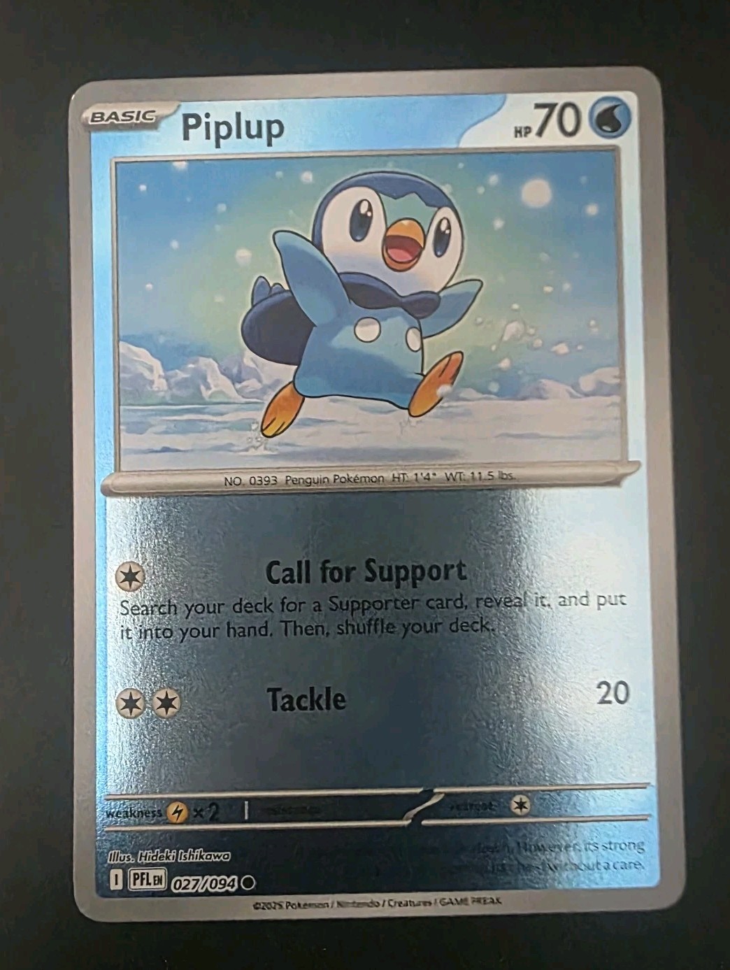 Piplup 027/094 Me02: Phantasmal Flames Reverse Holo NM - MEGA