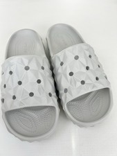 Crocs Geometric Slides Sandal Gray Slip-On Lightweight Comfort - M9 W11