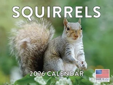 Squirrel Calendar 2026 Monthly Wall Calender 12 Month 12x18