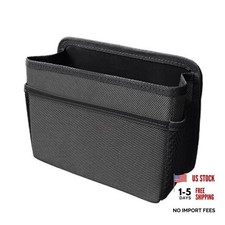 Car Trash Can Foldable Waterproof Leather Trash Bin Garbage Organizer Black