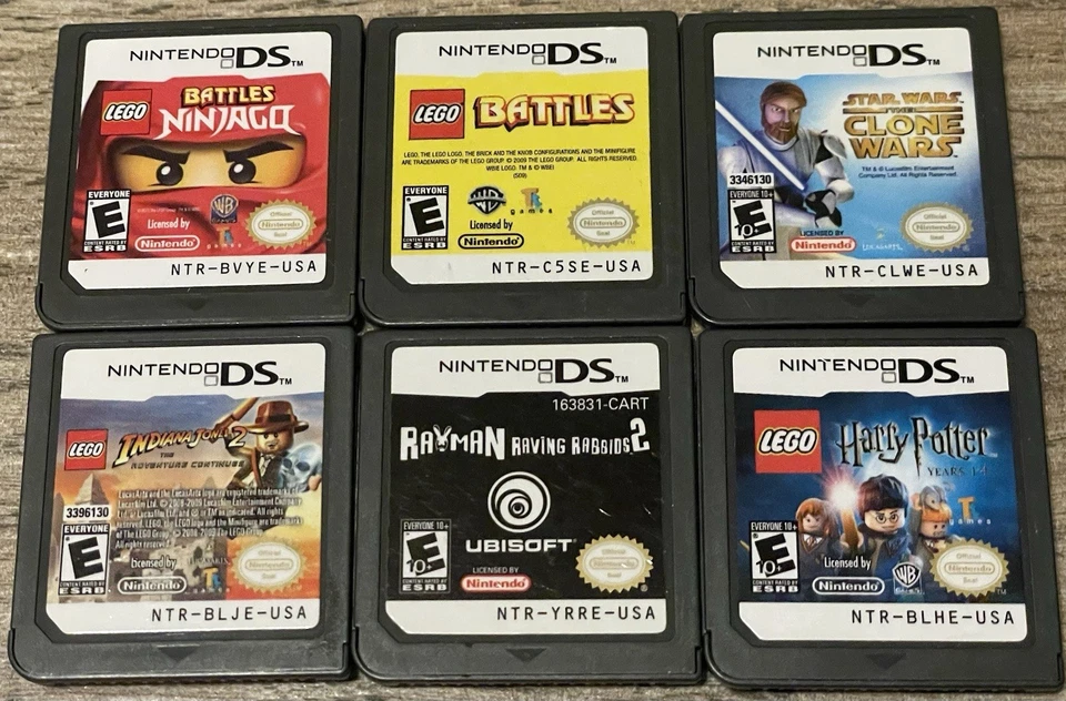 Nintendo DS Lot Lego Games And  Star Wars Clone Wars And Rayman Raving Rabbids 2 - Image 2 of 3