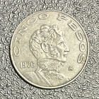 1976 Mexico Cinco Pesos Copper-Nickel Coin KM#480 Mo Mint Mark — photo 1