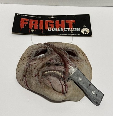 Rubie's 1988 Fright Collection Bloody Knife Face Mask VERY RARE