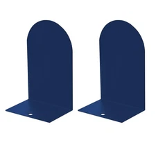 2 Pack Metal Book Ends for Shelves Blue Book Holder for Kids Home Office