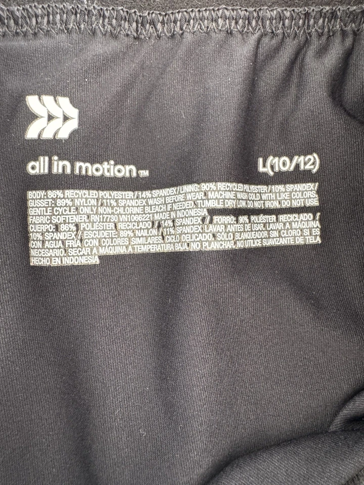 Tennis Black Skirt All In Motion Pleated Youth Size L 10 12 built-in shorts - Image 2 of 4