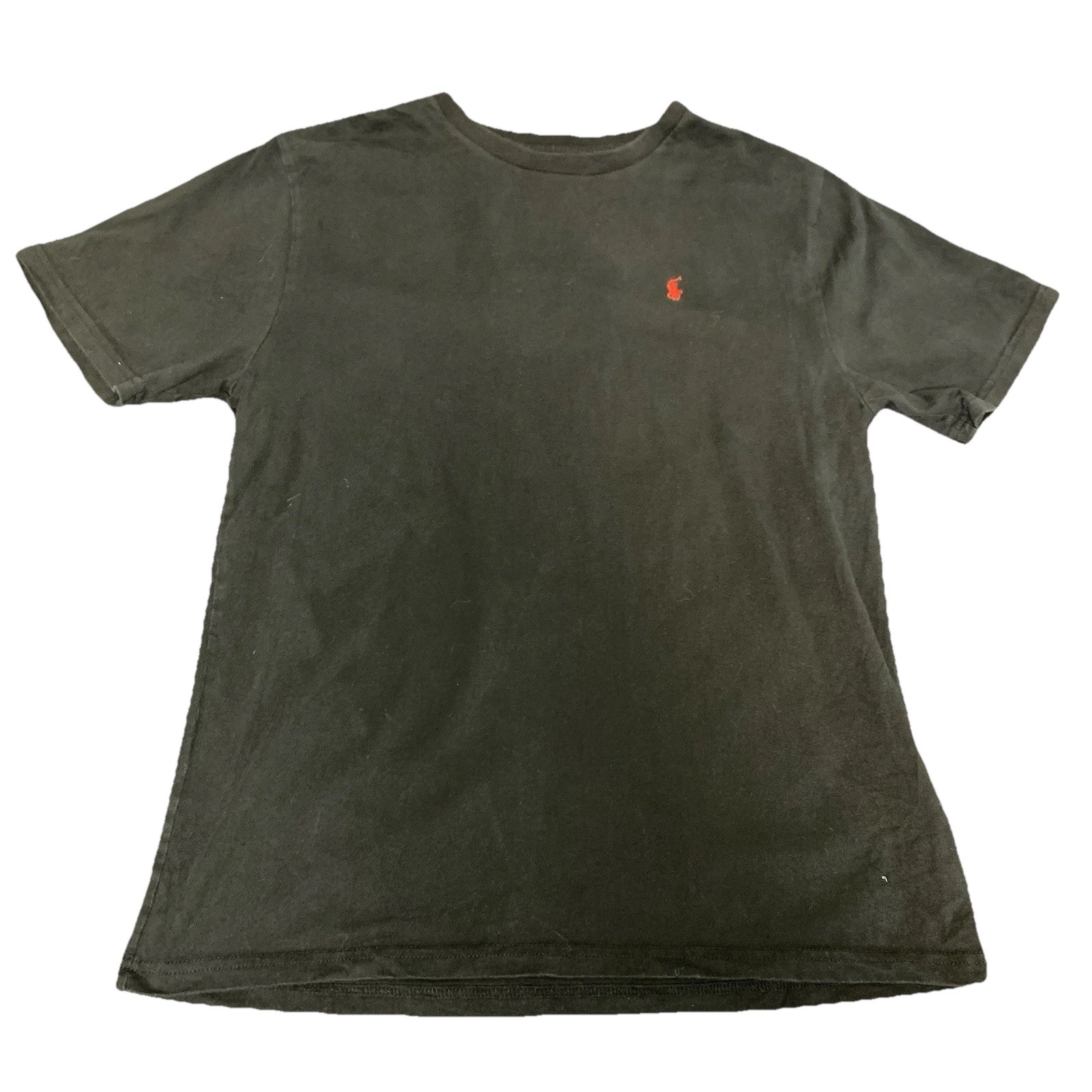 Polo Ralph Lauren nera vestibilità classica t shirt ragazzo taglia XL 18 20 rosso pony