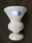 Vintage HAEGER Pottery Small Ivory Cream Urn Vase 4.5" Orig Macomb Il Sticker