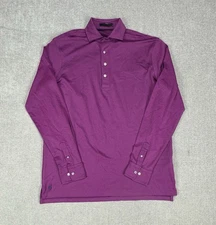 Greyson Polo Shirt Mens Medium Long Sleeve Purple Performance Golf NEW