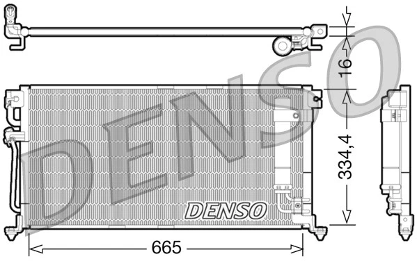 CONDENSER AIR CONDITIONING DCN45003 FOR MITSUBISHI MIRAGE/V CEDIA/VII COLT/Mk - Image 2 of 4