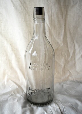 ~ HAYNER WHISKEY BOTTLE Troy OHIO ~ Pat d 1897 ~ D24-47