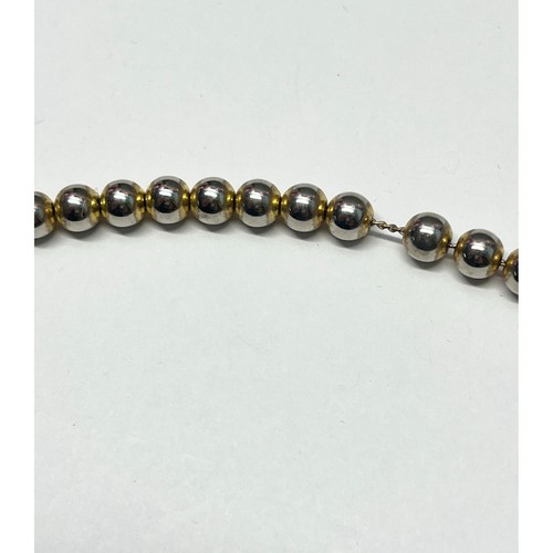 Vintage gold ball beaded necklace - Picture 3 of 4