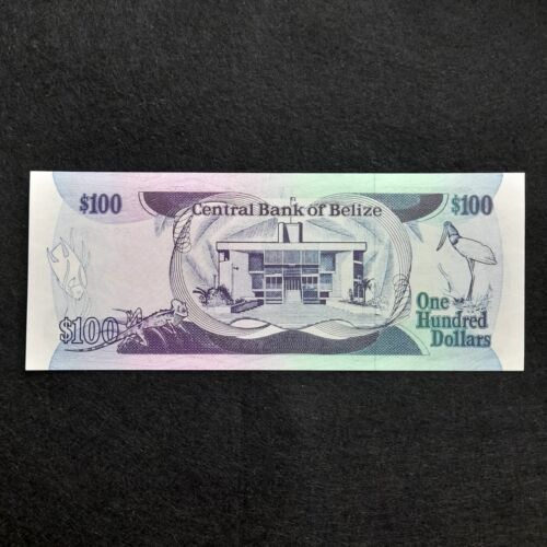 100 Dollars 1983 Belize Reproduction Banknote P-50 - Picture 2 of 4